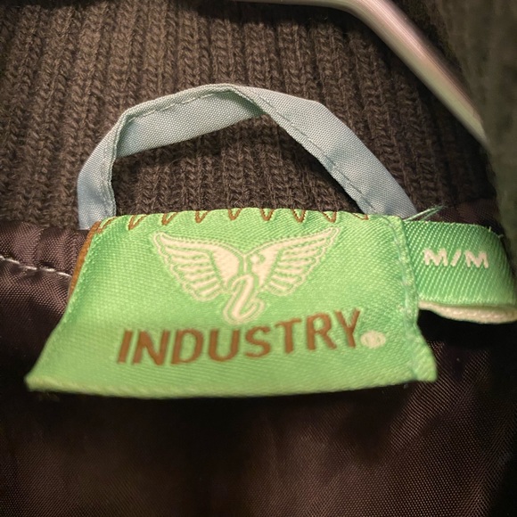 Industry Light Teal Woman’s Bomber Jacket sz Medium - Picture 6 of 9